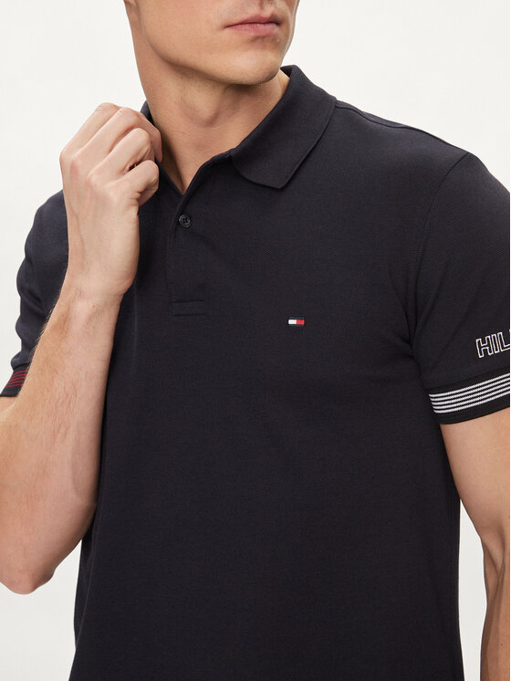 Tommy Hilfiger Tommy Hilfiger Tricou polo Flag MW0MW34780 Bleumarin Slim Fit