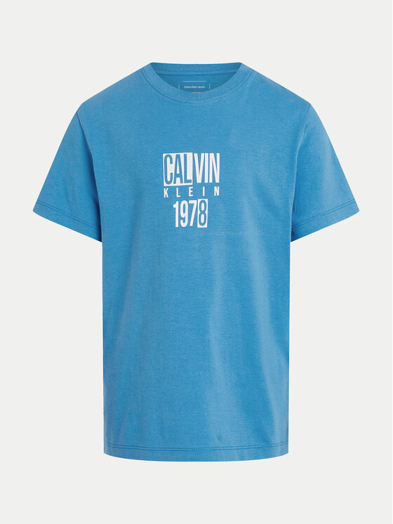 Calvin Klein Jeans Calvin Klein Jeans Póló Good Level IB0IB02456 Kék Regular Fit