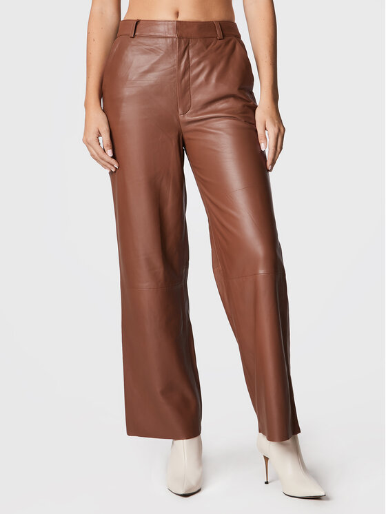 Gestuz Gestuz Nahkpüksid Agatagz 10905887 Pruun Regular Fit