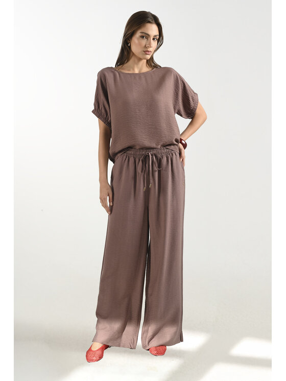 Femestage Femestage Dámské kalhoty Femestage AB BASE TRU1880-016 Hnědá Regular Fit