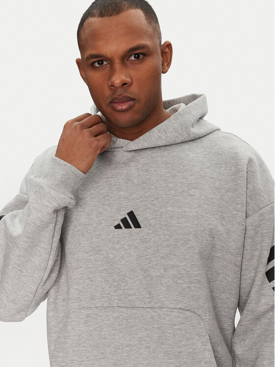 adidas adidas Džemperis Future Icons 3-Stripes JD4847 Pilka Regular Fit