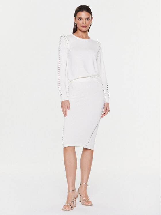 Liu Jo Sport Liu Jo Sport Spódnica midi TA3060 MS49I Beżowy Slim Fit