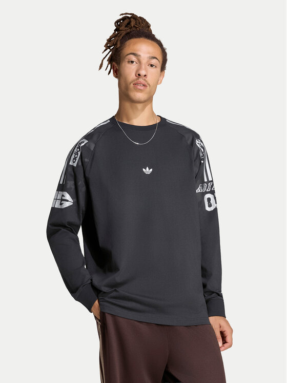 adidas adidas Pikkade varrukatega T-särk Adilenium 6 LH3328 Must Regular Fit
