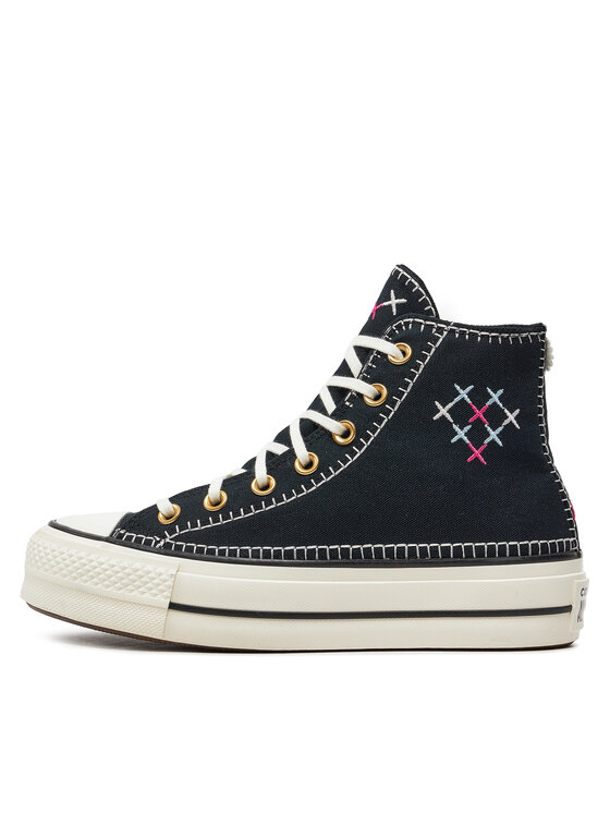 Converse Converse Teniși Chuck Taylor All Star Lift Crafted Stitching Platform Hi A08731C Negru