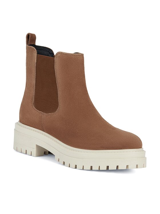 Geox Geox Kotníková obuv s elastickým prvkem D Iridea D04HRB 00023 C6000 Hnědá