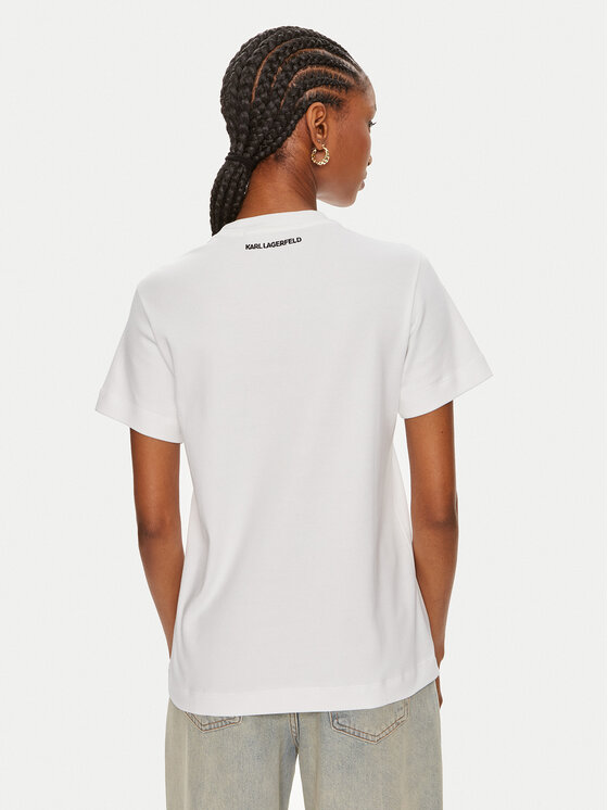 KARL LAGERFELD KARL LAGERFELD T-Shirt 245W1713 Bílá Regular Fit