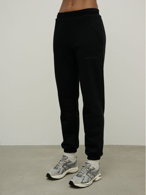 La Mania La Mania Pantaloni da tuta DOWN Nero Classic Fit