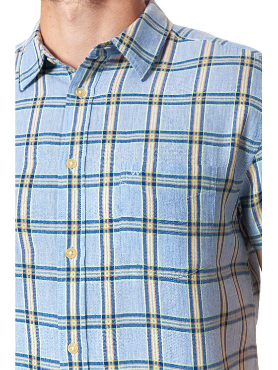 Wrangler Wrangler Camicia SS 1PKT SHIRT Blu Regular Fit