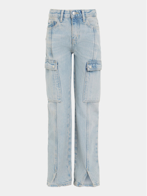 Calvin Klein Jeans Calvin Klein Jeans Jeans hlače IG0IG02365 Modra Straight Fit