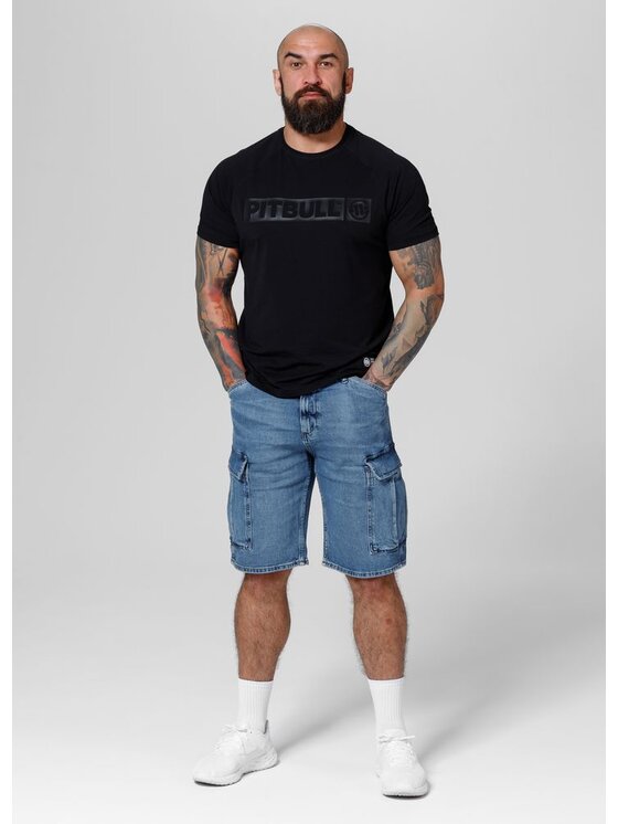 PITBULL PITBULL Szorty jeansowe Classic Wash Deerhorn Niebieski Regular Fit