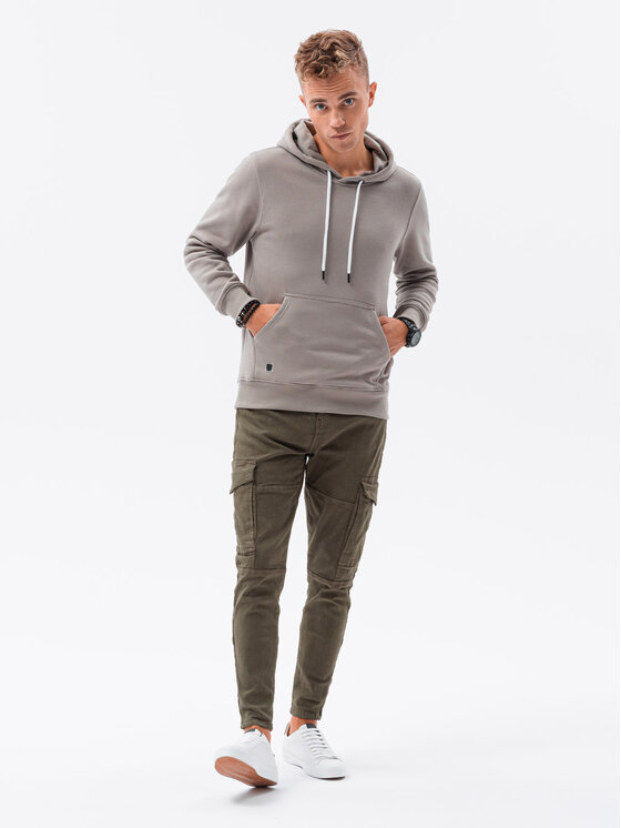 Ombre Ombre Mikina B979 Šedá Regular Fit
