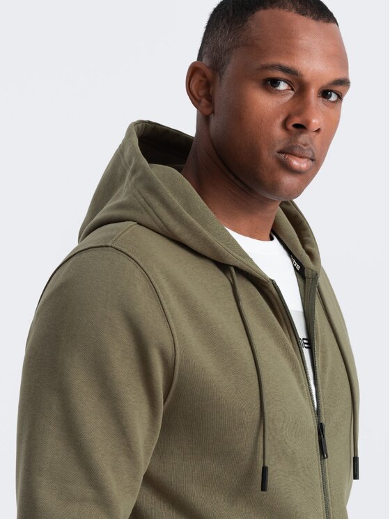 Ombre Ombre Mikina OM-SSBZ-0160 Zelená Regular Fit