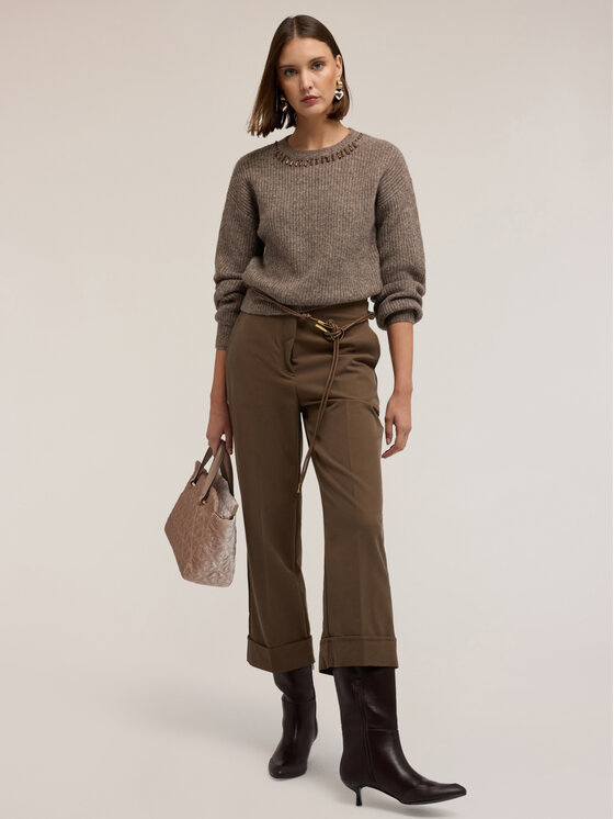 Motivi Motivi Pantaloni di tessuto P014Q004420N025 Verde Cropp Fit