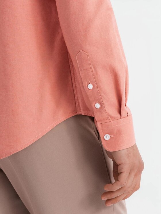 Ombre Ombre Koszula OM-SHCS-0161 Różowy Regular Fit