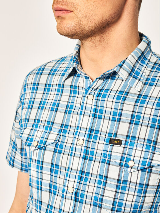 Lee Lee Camicia Western L641CZLA 112115307 Blu Slim Fit