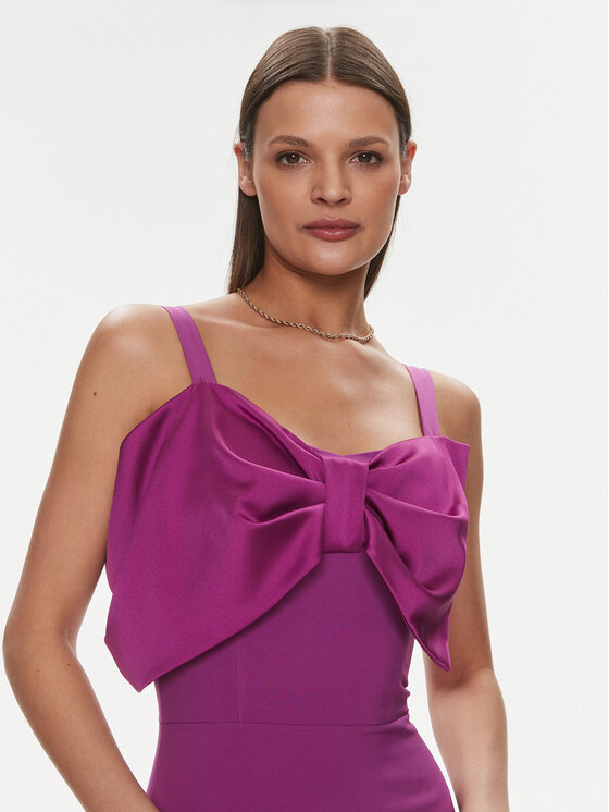 Rinascimento Rinascimento Kokteilinė suknelė CFC0117420003 Violetinė Slim Fit