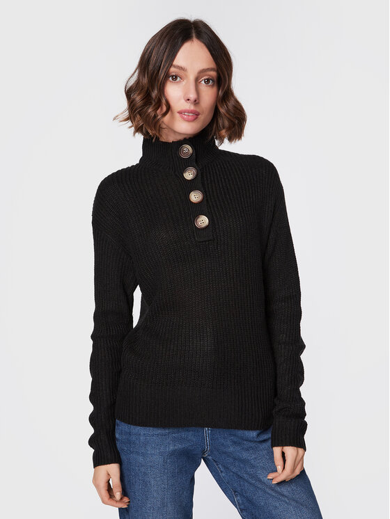 Brave Soul Brave Soul Megztinis LK-230HALL Juoda Regular Fit