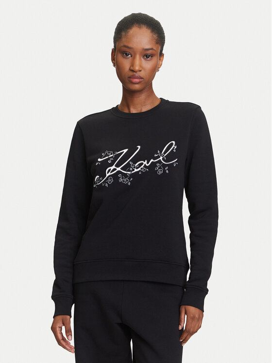 KARL LAGERFELD KARL LAGERFELD Mikina A3W20010 Černá Regular Fit