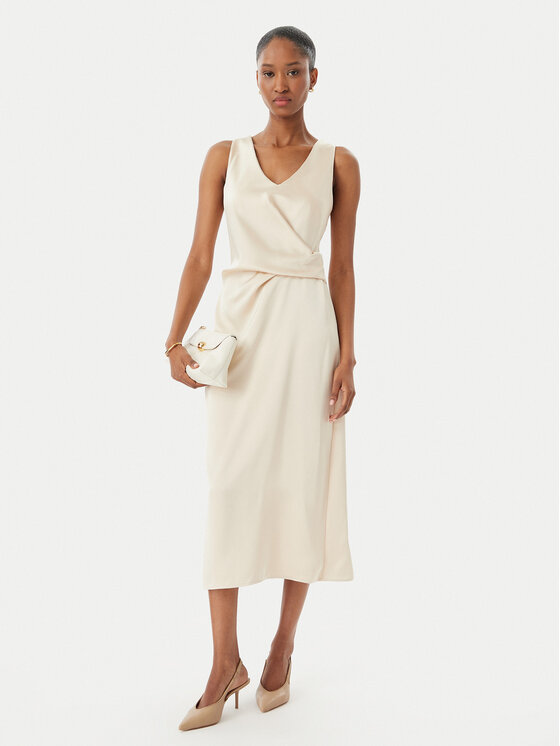 Rinascimento Rinascimento Φόρεμα κοκτέιλ CFC0122928003 Μπεζ Regular Fit