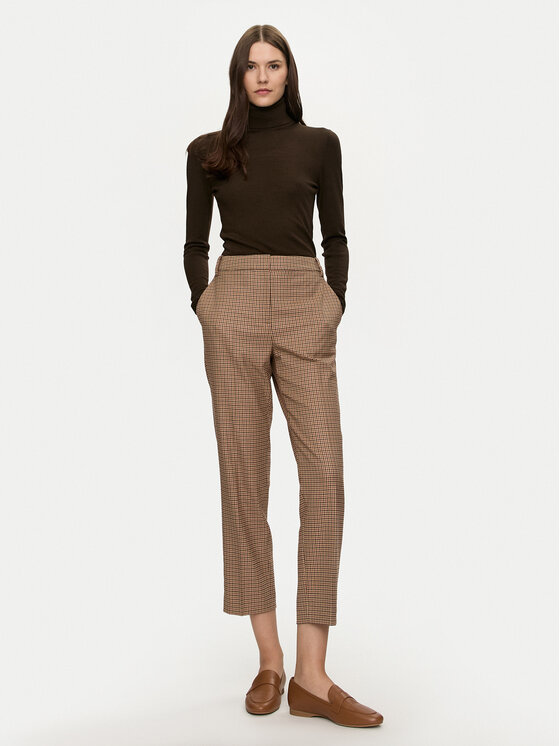 Tommy Hilfiger Tommy Hilfiger Гольф WW0WW43098 Коричневий Slim Fit