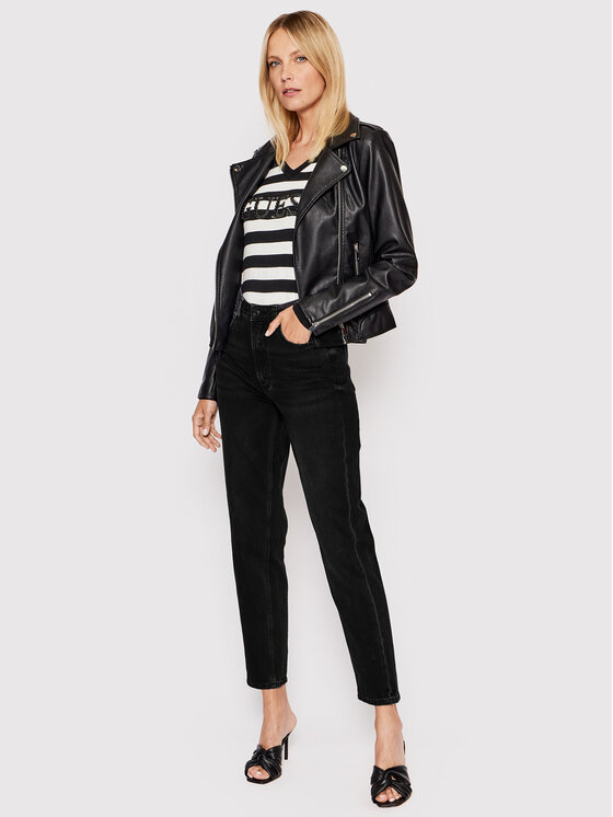 Guess Guess Τζιν W2YA21 D4QD1 Μαύρο Mom Fit