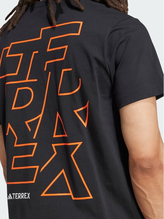 adidas adidas Koszulka techniczna Terrex Signature AOP Graphic Tee Czarny Regular Fit