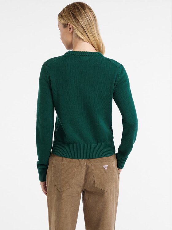 Guess Jeans Guess Jeans Sweter 178808 Zielony Classic Fit