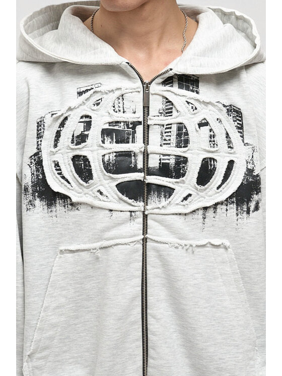 2005 2005 Bluza Block Szary Oversize