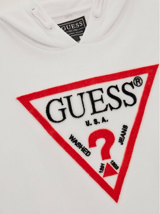 Guess Guess Mikina 159687 Bílá Classic Fit