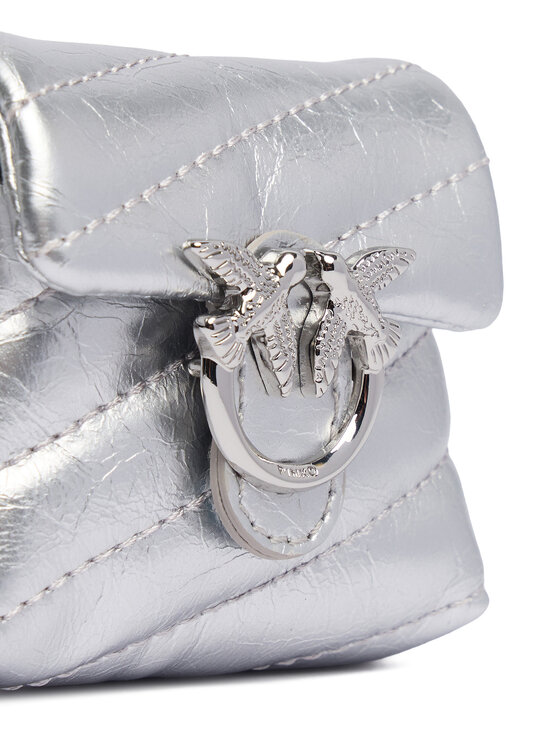 PINKO PINKO Kulcstartó Airpods Love Puff Microfiber Shiny Calf AI 25-26 PCPL 105869 A370 Ezüst