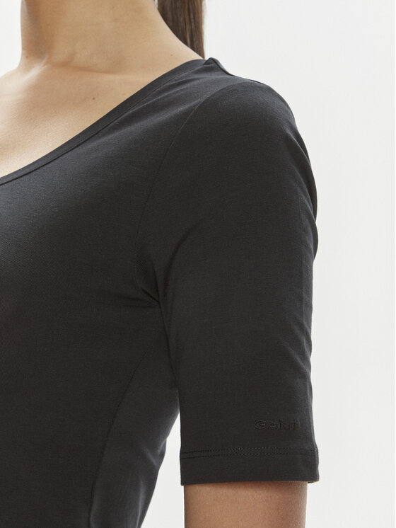 Gant Gant T-shirt 4203491 Crna Slim Fit