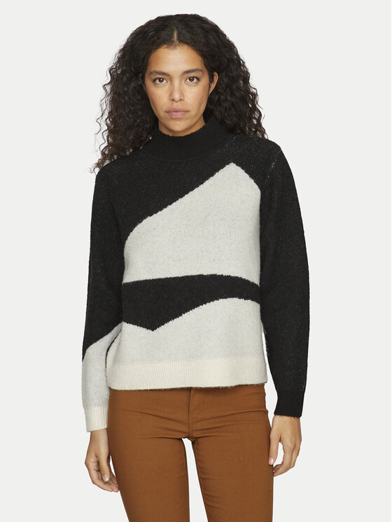 Vila Vila Rollkragenpullover Cilia 14094212 Schwarz Regular Fit