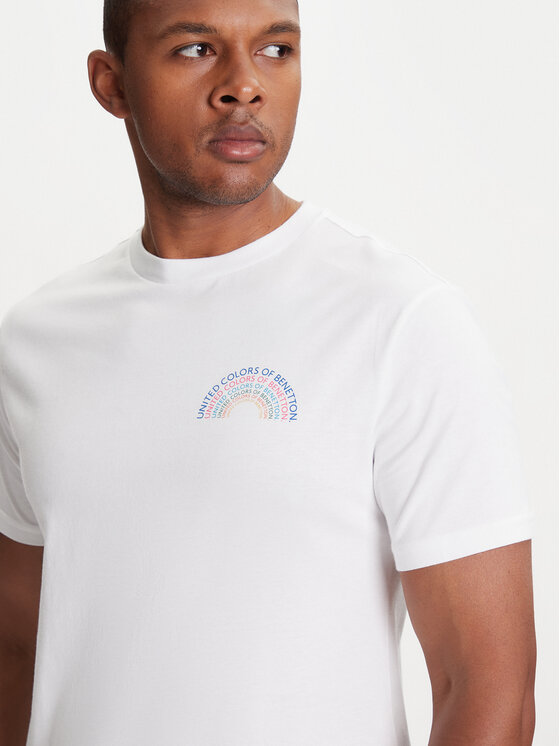United Colors Of Benetton United Colors Of Benetton Tricou 3I1XU1096 Alb Regular Fit