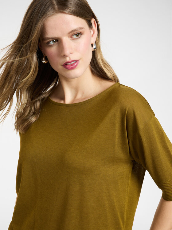 Elena Mirò Elena Mirò T-Shirt G091Z000612N025 Zielony Regular Fit
