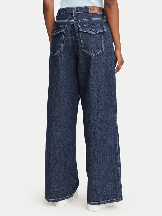 Guess Jeans Guess Jeans Jeansy W6YA01 D1178 Granatowy Wide Leg
