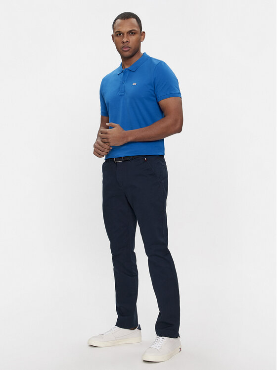 Tommy Jeans Tommy Jeans Polo majica DM0DM18312 Modra Slim Fit