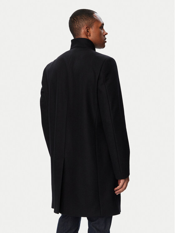 HUGO HUGO Wollmantel 50569223 Schwarz Regular Fit