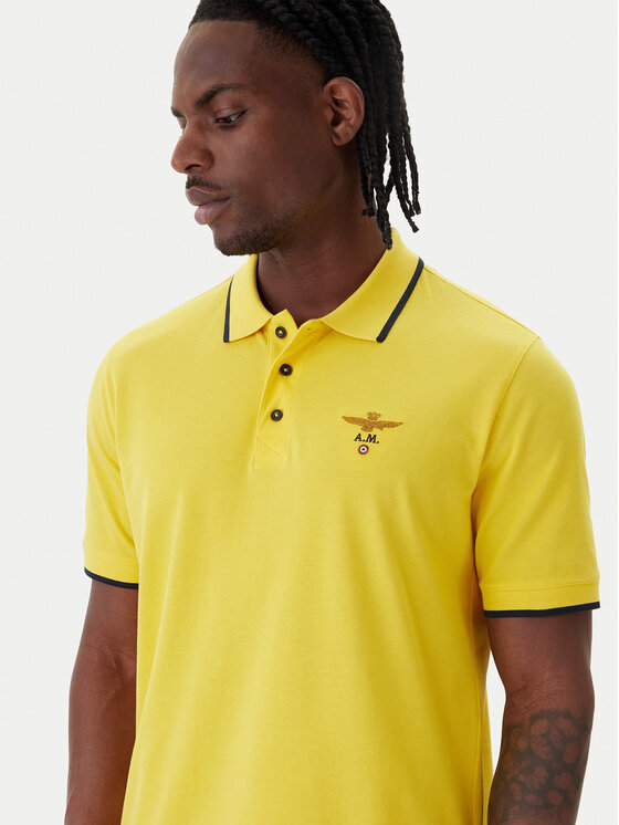 Aeronautica Militare Aeronautica Militare Polo marškinėliai 261PO1308UP00082 Geltona Regular Fit