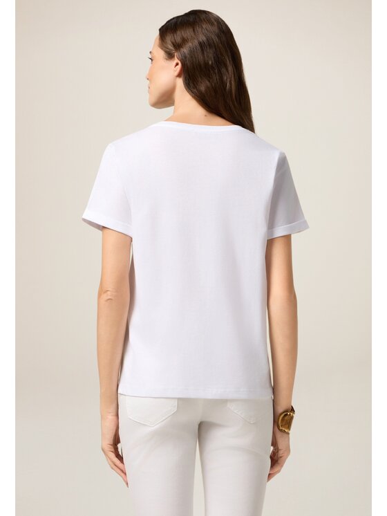 Oltre Oltre T-Shirt G028J004500N011 Biały Regular Fit
