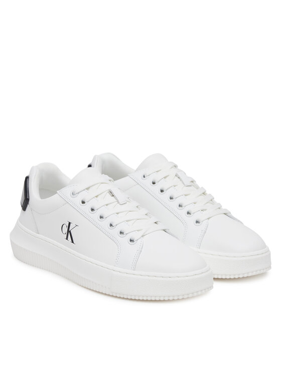 Calvin Klein Jeans Calvin Klein Jeans Laisvalaikio batai Chunky Cupsole Ru Patch Lth Wn YW0YW01846 Balta