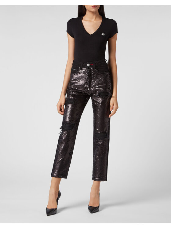 PHILIPP PLEIN PHILIPP PLEIN Jeansy 5355 Černá