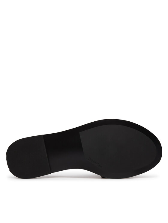 Calvin Klein Calvin Klein Klapki Round Flat Sndl Lth Bar Hw 2 HW0HW02925 Beżowy
