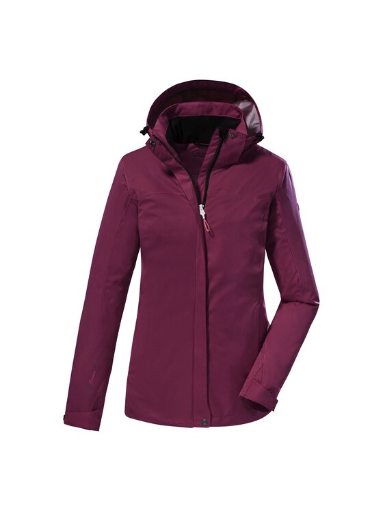 KILLTEC KILLTEC Kurtka przeciwdeszczowa 38383/424 Bordowy Regular Fit