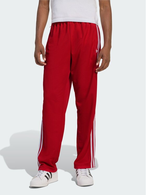 adidas adidas Spodnie dresowe FIREBIRD ADICOLOR MESH Czerwony Regular Fit