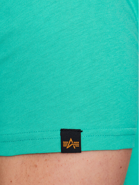 Alpha Industries Alpha Industries T-Shirt Basic T Small Logo 188505 Zielony Regular Fit