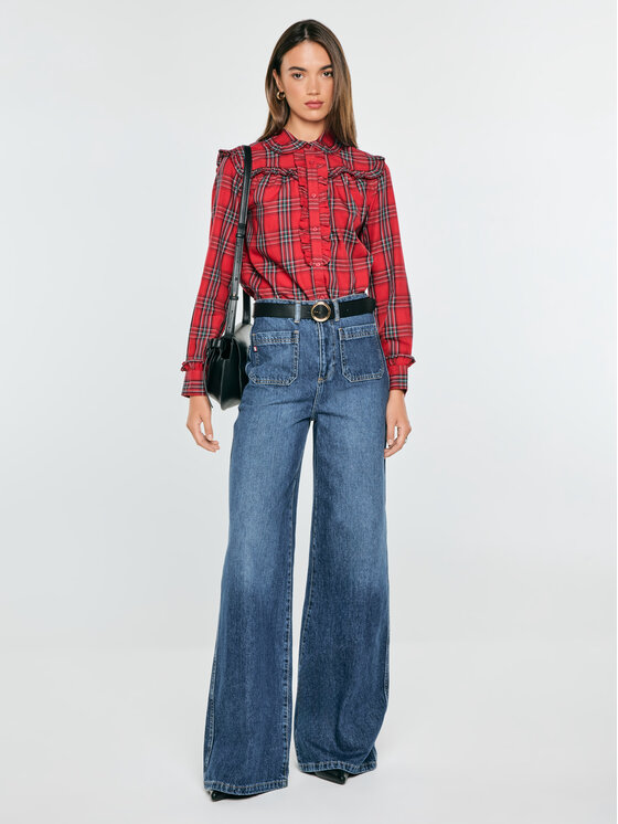BIG STAR BIG STAR Koszula FRILIS Czerwony Basic Fit