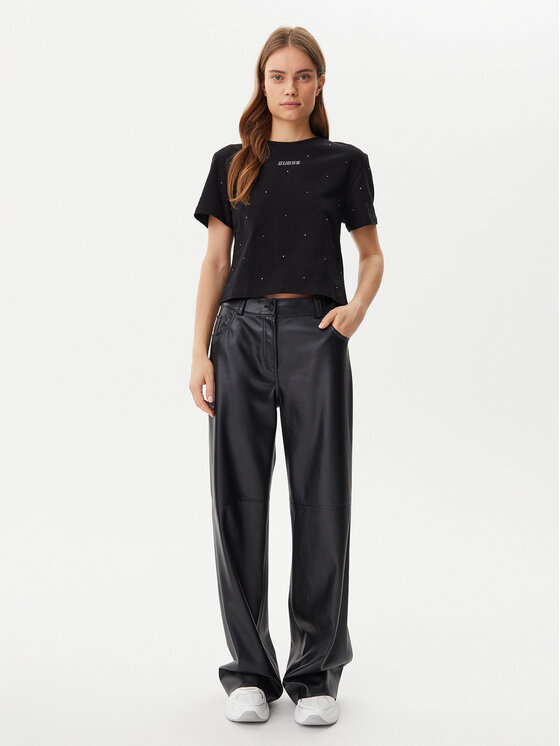 Guess Guess Marškinėliai V5GI00 I3Z14 Juoda Regular Fit