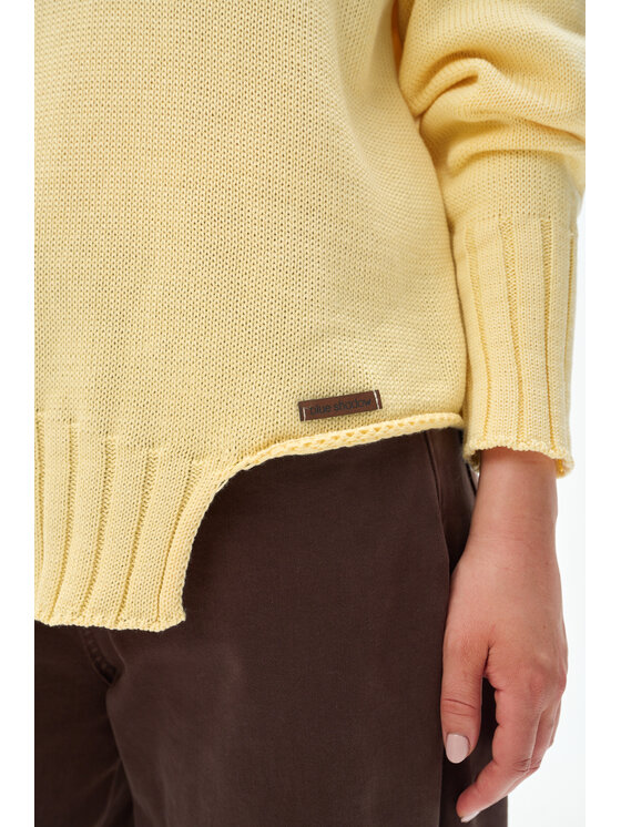 blue shadow blue shadow Sweter Bocq Żółty Regular Fit