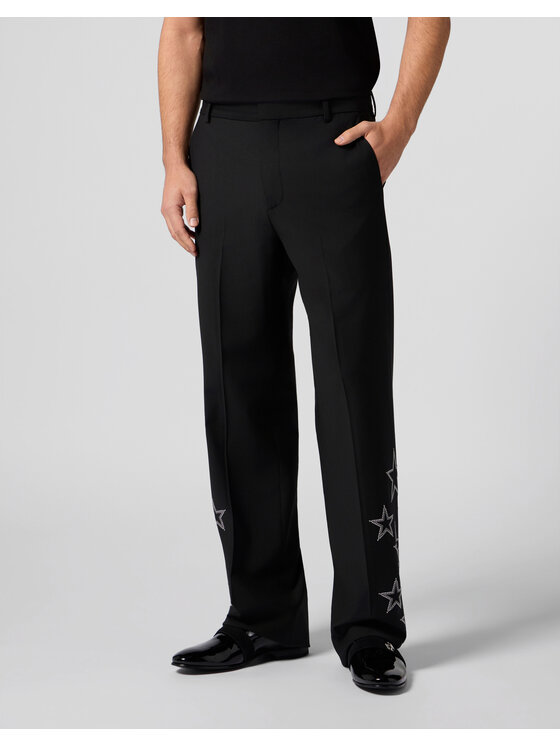 PHILIPP PLEIN PHILIPP PLEIN Spodnie materiałowe 29062 Czarny Regular Fit