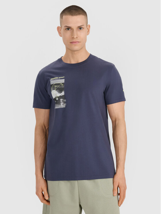 4F 4F T-Shirt MIDSHOP TEXTILE Szary ciemny Regular Fit